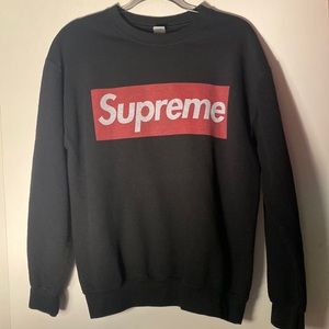 Faux Black Supreme Sweater